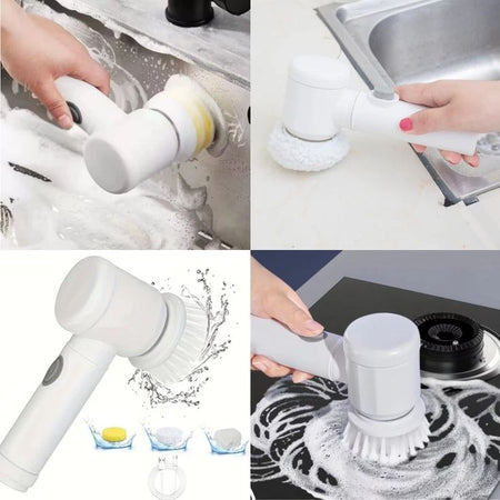 ✨🧼 BROSSE DE NETTOYAGE ÉLECTRIQUE MULTIFONCTION 4 EN 1 🧼✨
