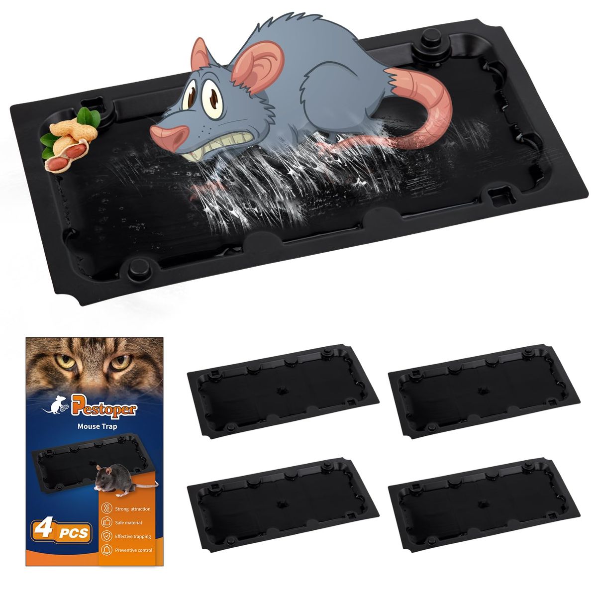 🐭 Tapis Piège Adhésif  Anti-Rongeurs Ultra-Fort