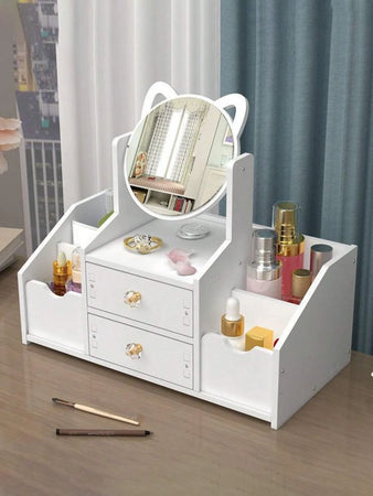 Mini Cadre de Rangement avec Miroir Intégré