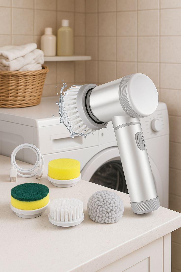 ✨🧼 BROSSE DE NETTOYAGE ÉLECTRIQUE MULTIFONCTION 4 EN 1 🧼✨