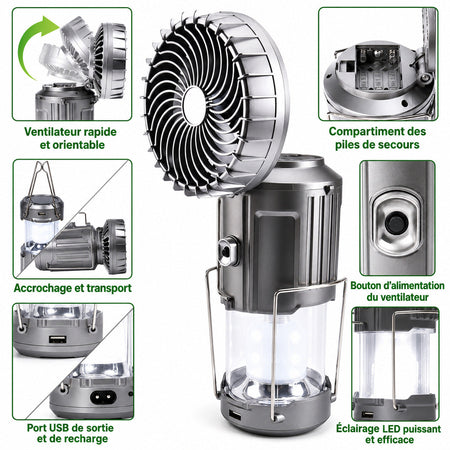 🔦 LAMPE 4 EN 1 - CAMPING • URGENCE • ÉLECTRICITÉ