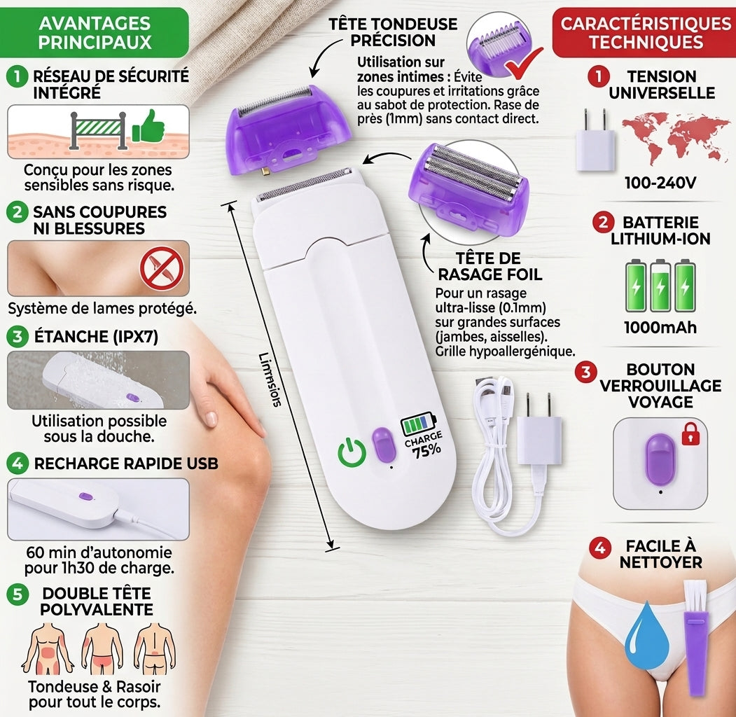 Rasoir Épilateur Sans Fil Finishing Touch – Fini les Coupures