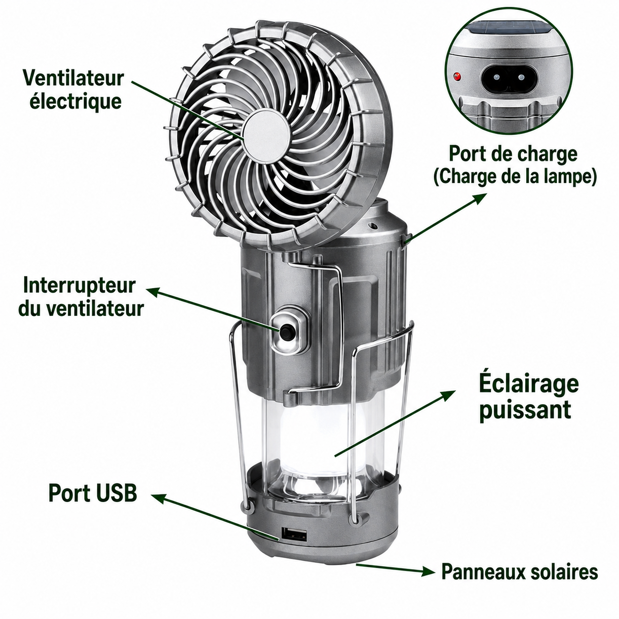 🔦 LAMPE 4 EN 1 - CAMPING • URGENCE • ÉLECTRICITÉ