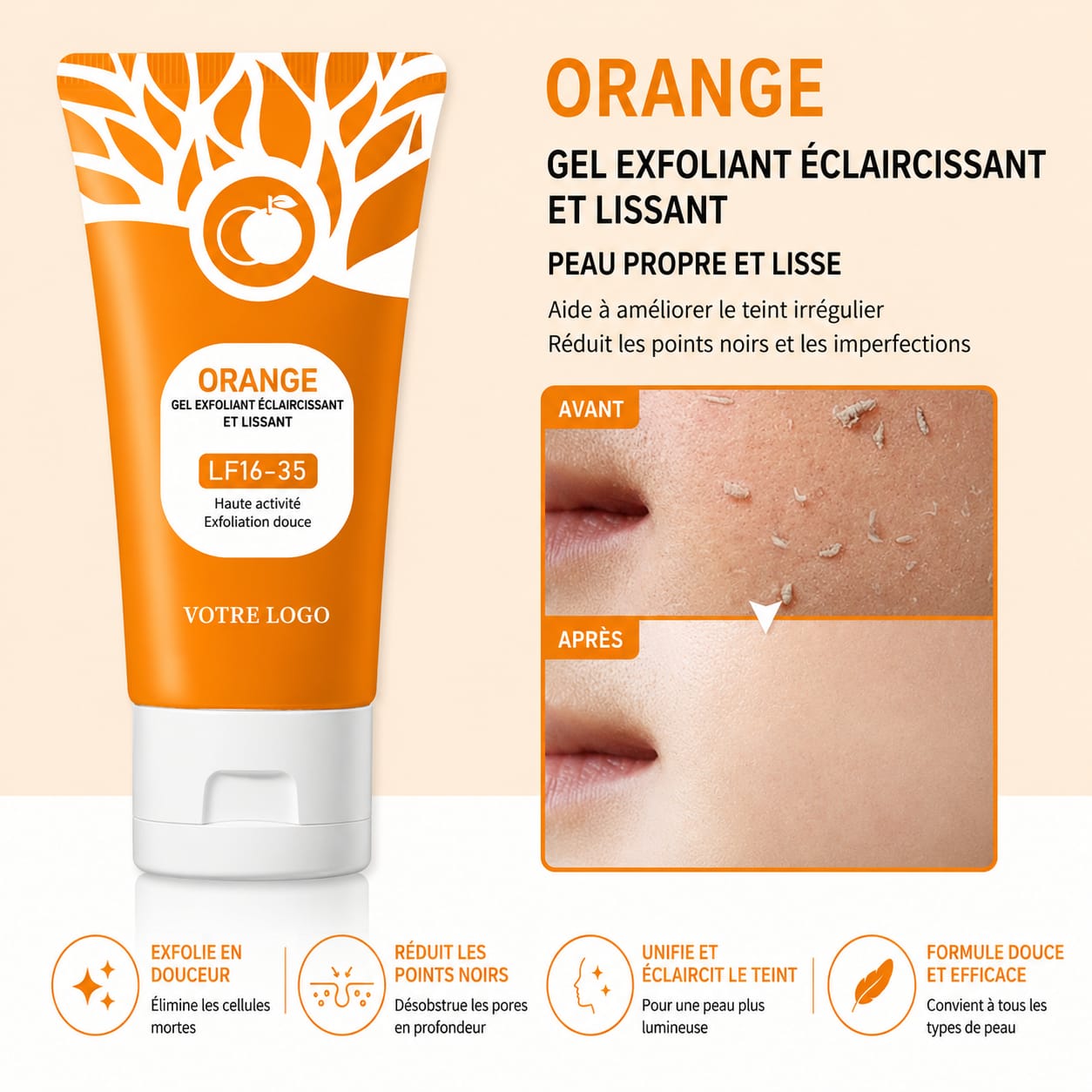 Gel Exfoliant Éclat à l'Orange et Anti-Taches