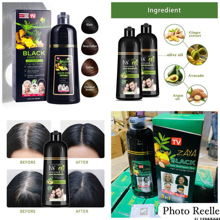 🖤 SHAMPOING COLORANT BLACK 4 EN 1 🖤