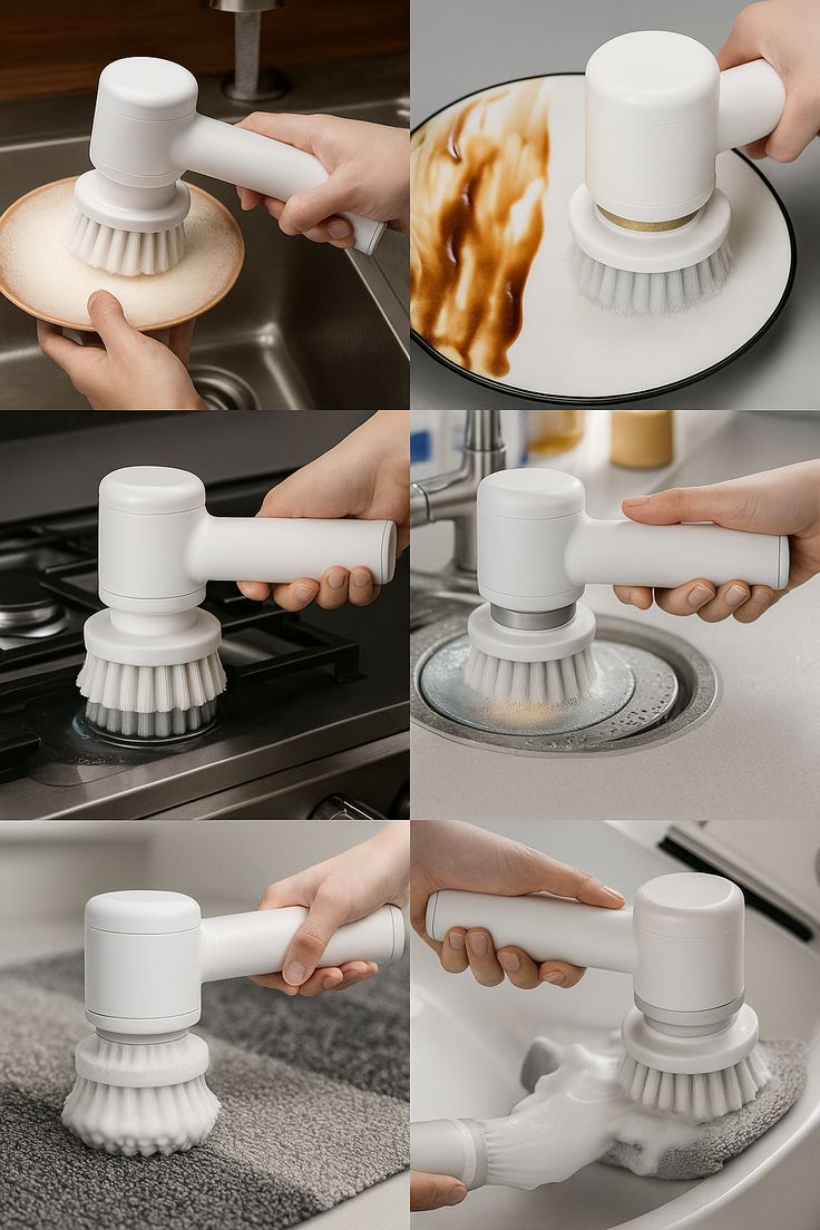 ✨🧼 BROSSE DE NETTOYAGE ÉLECTRIQUE MULTIFONCTION 4 EN 1 🧼✨