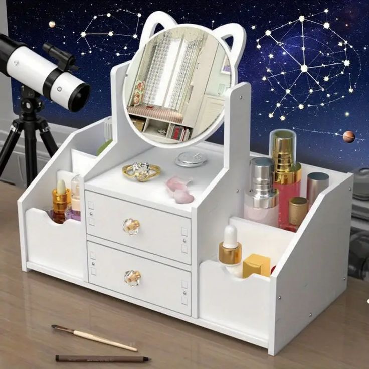 Mini Cadre de Rangement avec Miroir Intégré