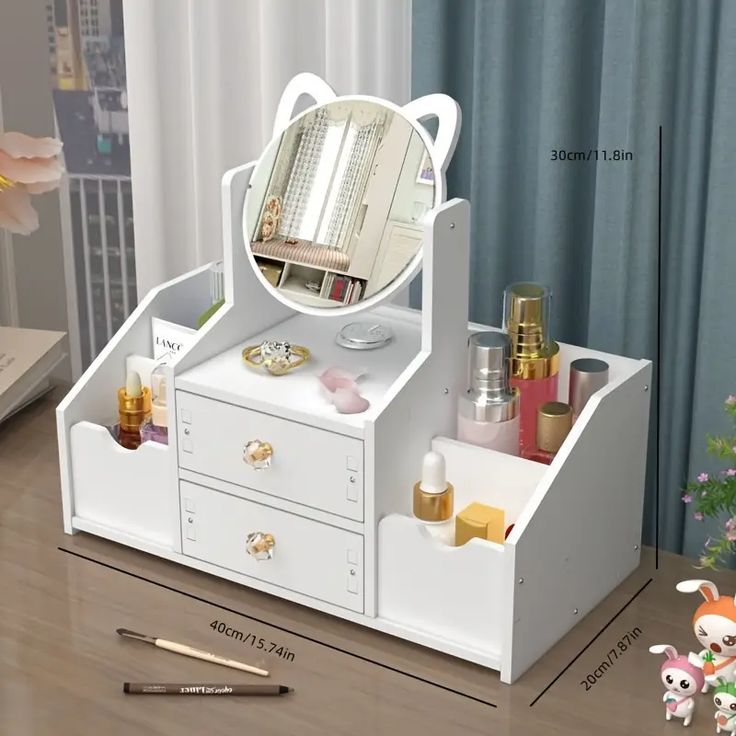 Mini Cadre de Rangement avec Miroir Intégré